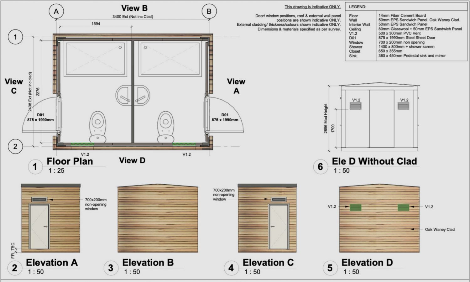 Combination Bathroom Or Wash Up Modules